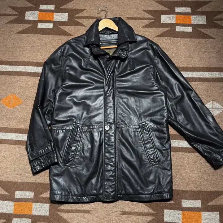 [BUNJANG] Rainforest Lambskin Car Coat M / 타임세일)레인포레스트 램스킨 카 코트 M 100 양가죽 자켓