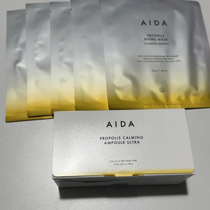 [BUNJANG] ITZY Propollis Calming Mask Pack + Calming Ampoule Bundle Set / 아이다 프로폴리스 진정마스크팩5매 + 진정앰플 새제품 일괄판매