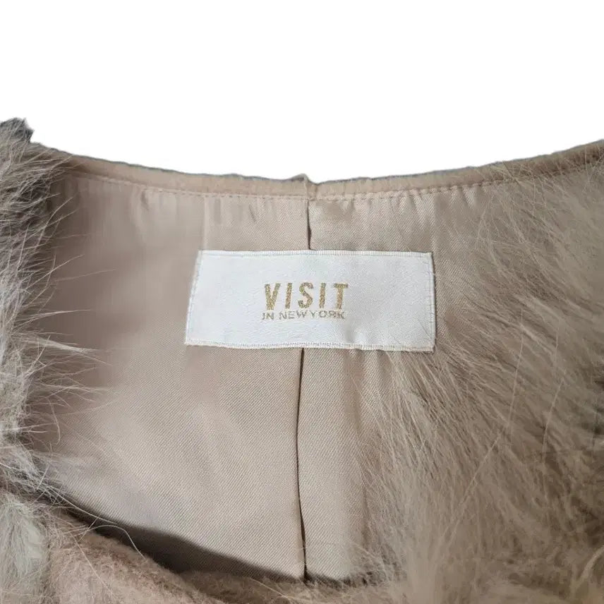 [BUNJANG] Visit in New York Fox Fur Vest / 비지트인뉴욕 폭스퍼 베스트 55