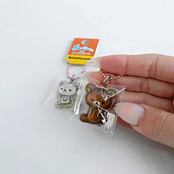 [BUNJANG] San-X Rilakkuma & Korilakkuma Bubble Key Holder / [산엑스] 미니 리락쿠마 버블 키홀더 (1매) 키링 코리락