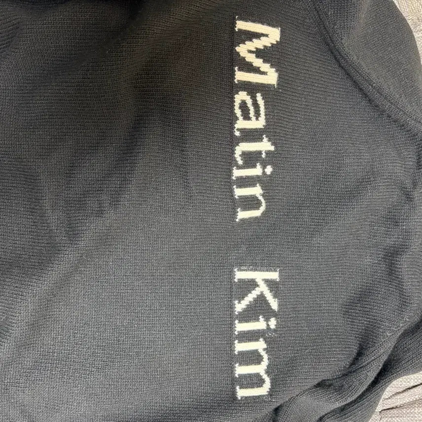 [BUNJANG] Matinkim Spell Point Knit Zip Up - Black (Size M) / 마뗑킴 니트집업