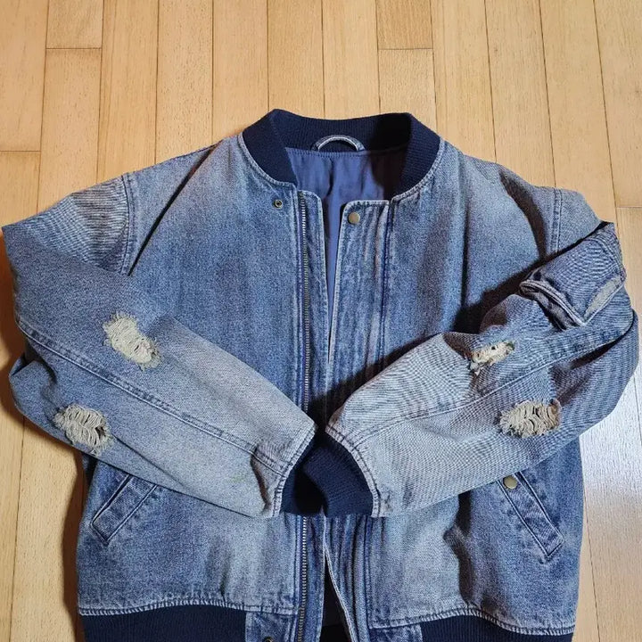 [BUNJANG] Juang Homme Denim MA-1 Jacket (M) / 주앙옴므 DENIM MA-1 JACKET m 데님자켓