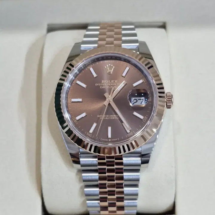 [BUNJANG] Rolex Datejust 41 Chocolate Bar Index Watch / 롤렉스 데이저스트41 초코 바인덱스 26년 국내 새상품