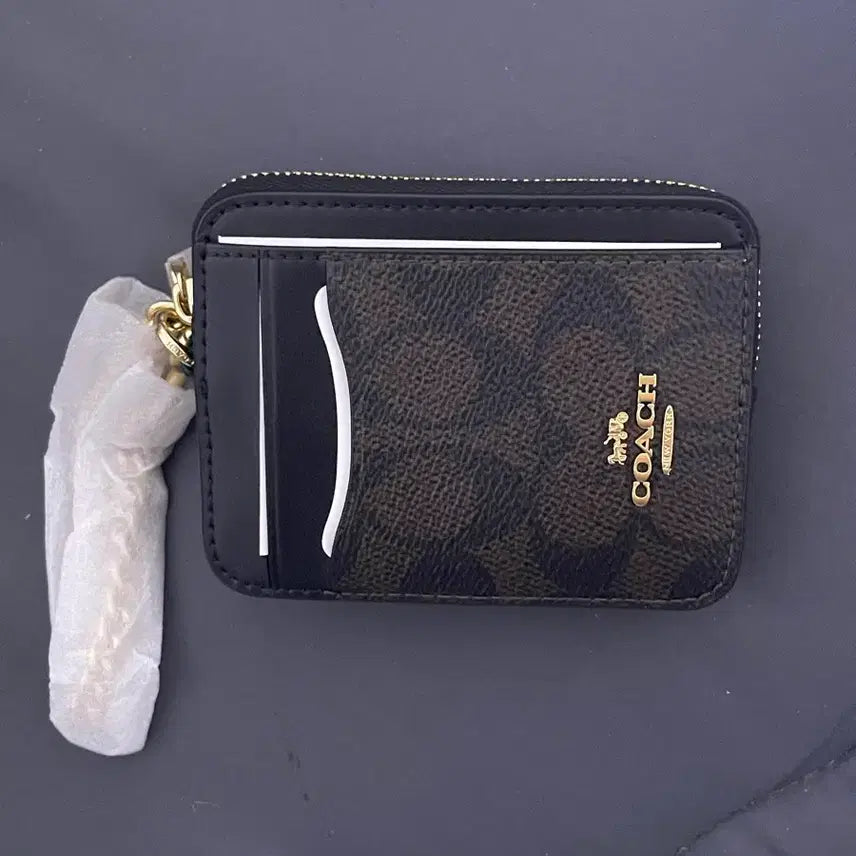 [BUNJANG] Coach Wallet Card Holder with Chain Strap / 새상품) 코치 반지갑 지갑 카드 체인 명함 스트랩