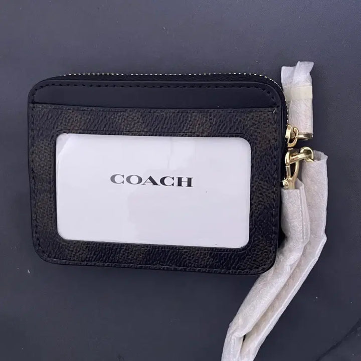 [BUNJANG] Coach Wallet Card Holder with Chain Strap / 새상품) 코치 반지갑 지갑 카드 체인 명함 스트랩