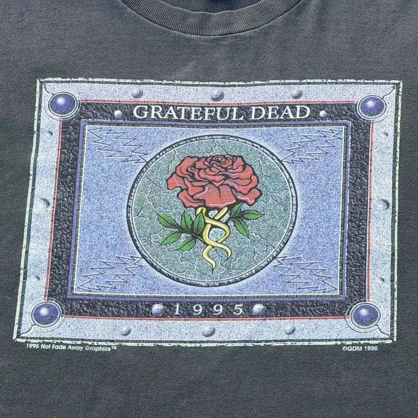 [SOLD OUT] 빈티지 95s 그레이트풀데드 스톤로즈 파이널 투어 밴드티
