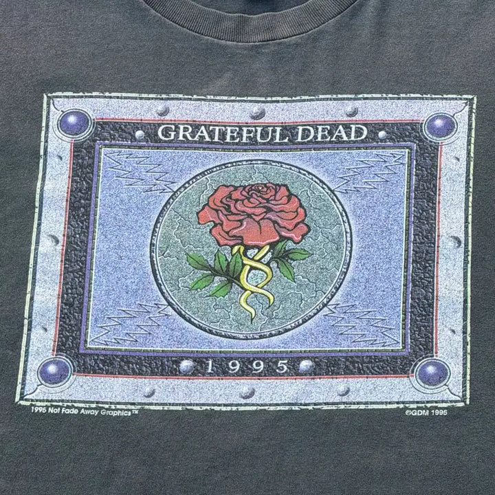 [SOLD OUT] 빈티지 95s 그레이트풀데드 스톤로즈 파이널 투어 밴드티