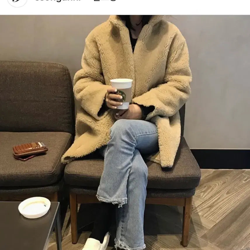 [BUNJANG] Song Studio Reversible Real Lamb Fur Mouton / 쏭스튜디오 리버시블 리얼 양털무스탕