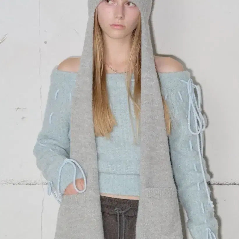 [BUNJANG] Pocket Muffler Beanie [Grey] / 타입서비스 Pocket Muffler Beanie [Grey]