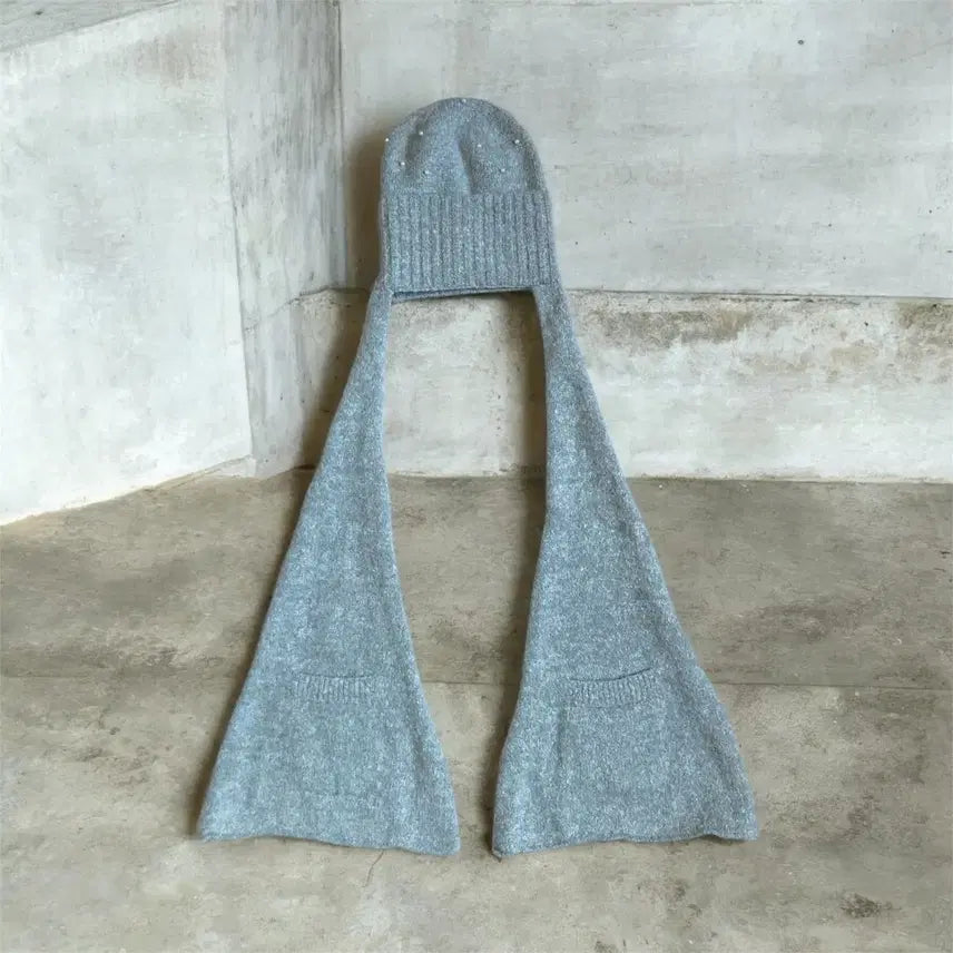 [BUNJANG] Pocket Muffler Beanie [Grey] / 타입서비스 Pocket Muffler Beanie [Grey]