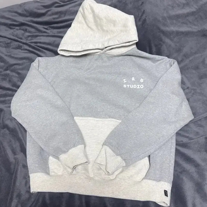 [BUNJANG] IAB Studio Dual Grey Hoodie L / 아이앱스튜디오 듀얼그레이 후드티 팝니다 L