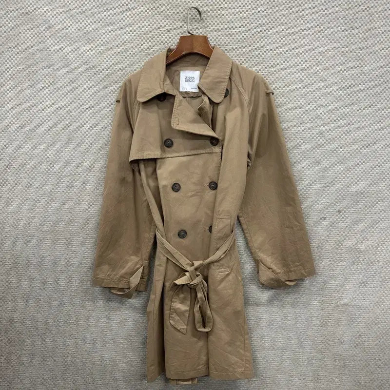 [BUNJANG] ZARA Beige Long Trench Coat Jacket / 자라 ZARA 베이지 롱 트렌치 코트 자켓 S M10547