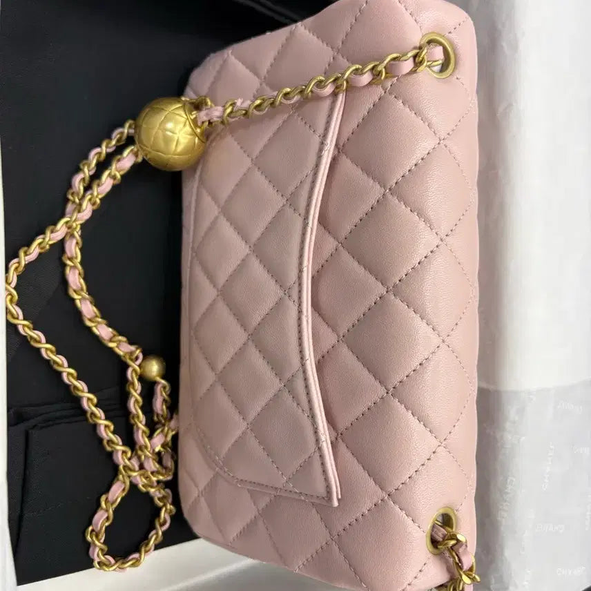[BUNJANG] Chanel Classic New Mini Bag (Pink) / 샤넬 클래식 뉴미니 골드볼 핑크