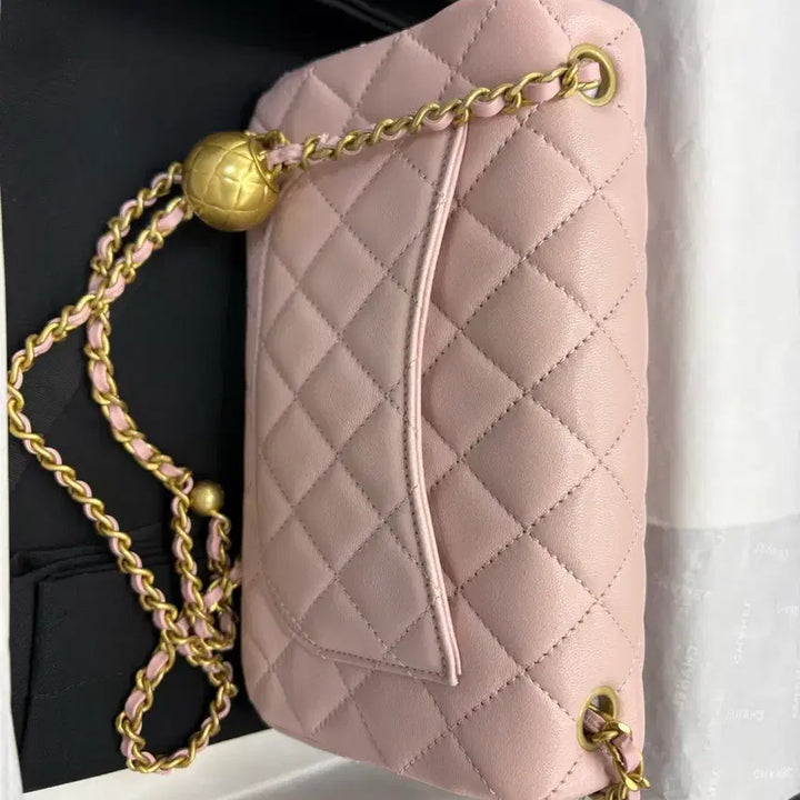 [BUNJANG] Chanel Classic New Mini Bag (Pink) / 샤넬 클래식 뉴미니 골드볼 핑크