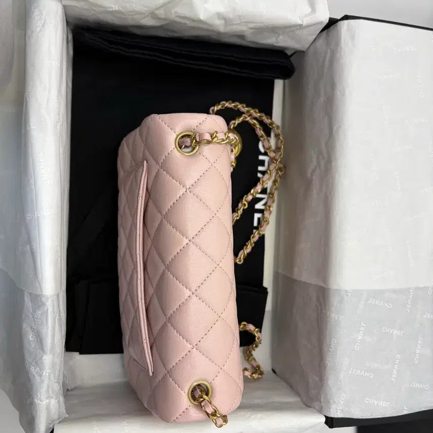 [BUNJANG] Chanel Classic New Mini Bag (Pink) / 샤넬 클래식 뉴미니 골드볼 핑크