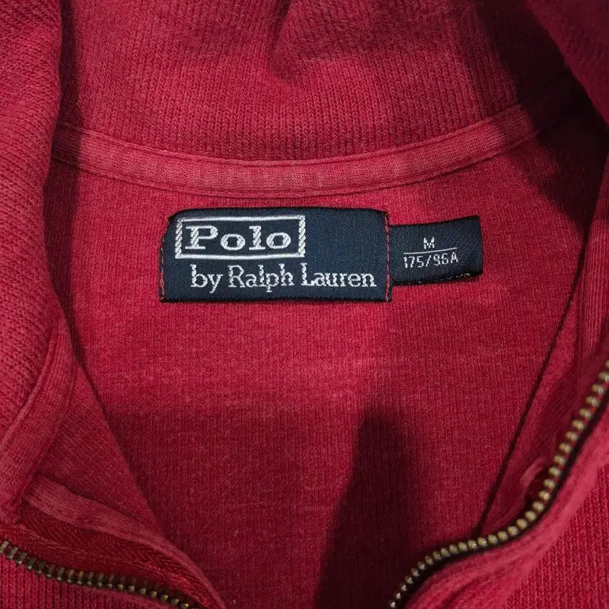 [BUNJANG] Polo Ralph Lauren Half Zip Cotton Sweatshirt / 폴로랄프로렌 레드 하프 집업 코튼  맨투맨 남성 M사이즈