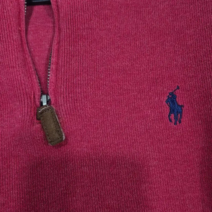 [BUNJANG] Polo Ralph Lauren Half Zip Cotton Sweatshirt / 폴로랄프로렌 레드 하프 집업 코튼  맨투맨 남성 M사이즈
