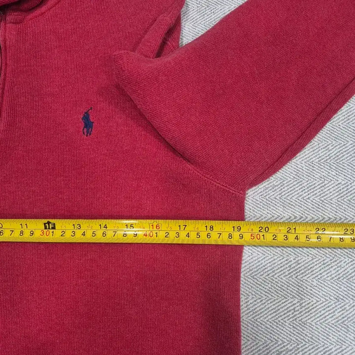 [BUNJANG] Polo Ralph Lauren Half Zip Cotton Sweatshirt / 폴로랄프로렌 레드 하프 집업 코튼  맨투맨 남성 M사이즈