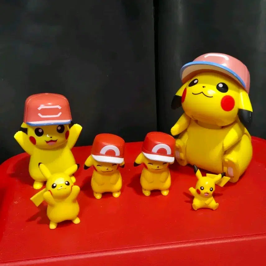 [BUNJANG] Pokemon Pikachu Figure Set / 포켓몬 피규어 가챠 모자 피카츄 세트