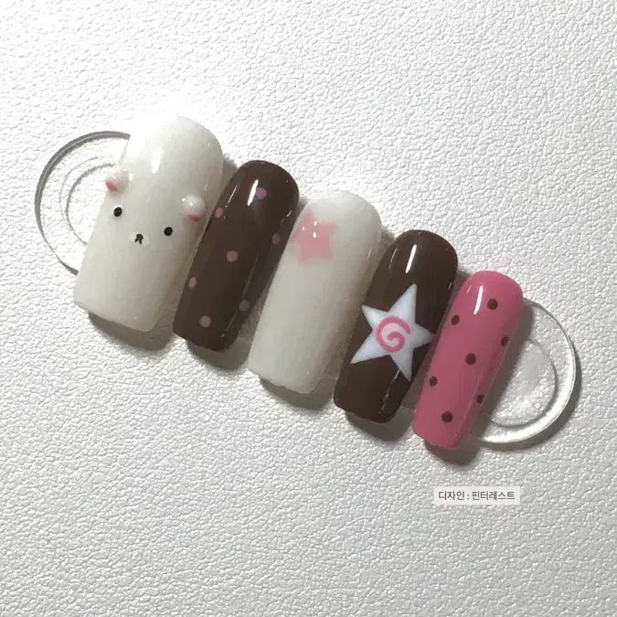 [BUNJANG] Custom Made Matcha Nail Tips Set / 수제네일팁 주문 제작 받습니다 :)