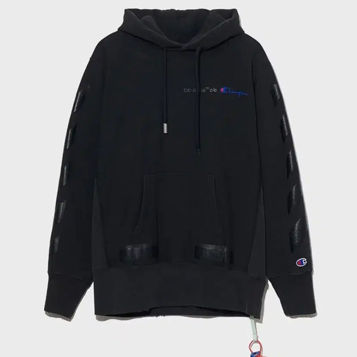 [BUNJANG] Off-White Champion Collaboration Hoodie Black XL / 오프화이트 챔피온 콜라보 후드 블랙 XL