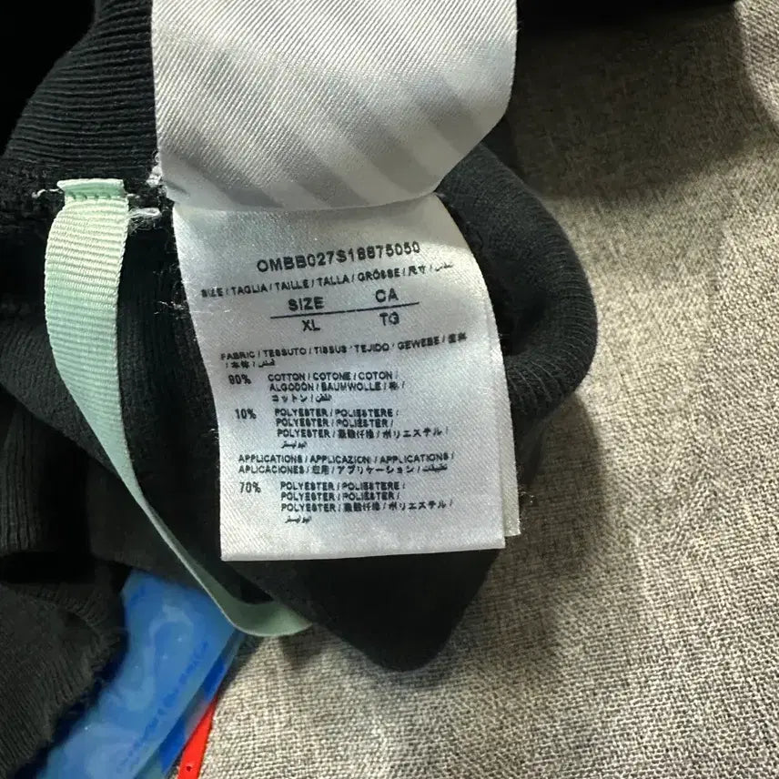 [BUNJANG] Off-White Champion Collaboration Hoodie Black XL / 오프화이트 챔피온 콜라보 후드 블랙 XL