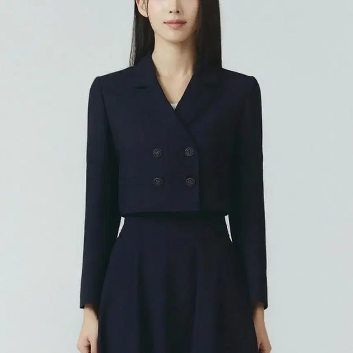 [BUNJANG] It MICHAA Tweed Crop Jacket - Dark Navy / 잇미샤 24년 트위드 크롭 자켓 하객룩 결혼식 올드머니룩 네이비
