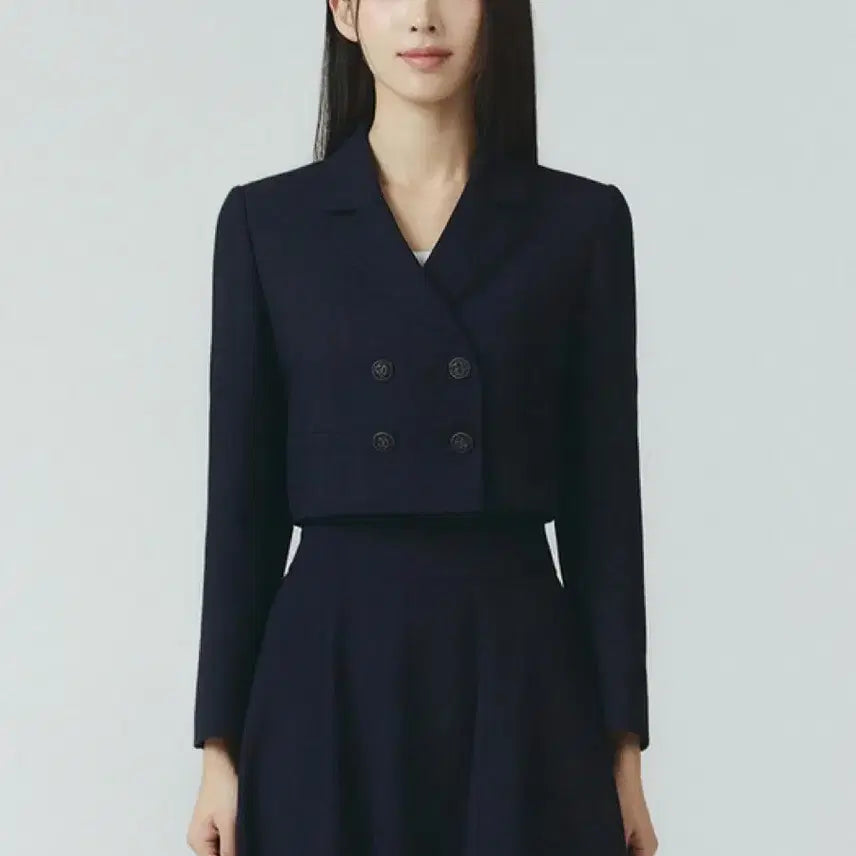 [BUNJANG] It MICHAA Tweed Crop Jacket - Dark Navy / 잇미샤 24년 트위드 크롭 자켓 하객룩 결혼식 올드머니룩 네이비