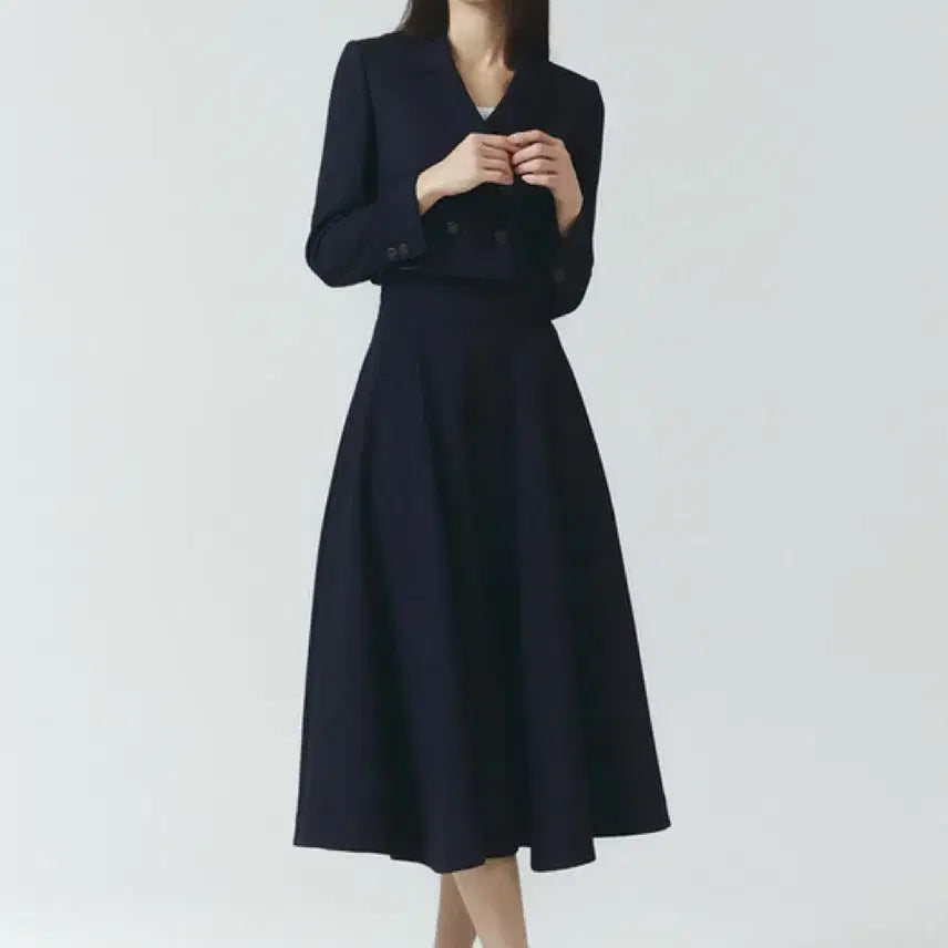 [BUNJANG] It MICHAA Tweed Crop Jacket - Dark Navy / 잇미샤 24년 트위드 크롭 자켓 하객룩 결혼식 올드머니룩 네이비