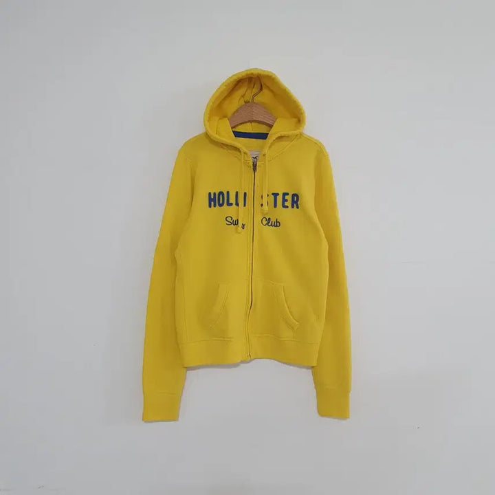 [BUNJANG] Hollister Big Logo Yellow Hoodie Zip-up / No.26032211 홀리스터 빅로고 옐로우 후드집업