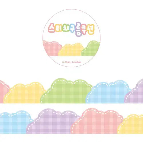 [BUNJANG] Button Sewing Studio Stitch Cloud Cushion Washi Tape / 단추네재봉소 스티치구름쿠션 마테