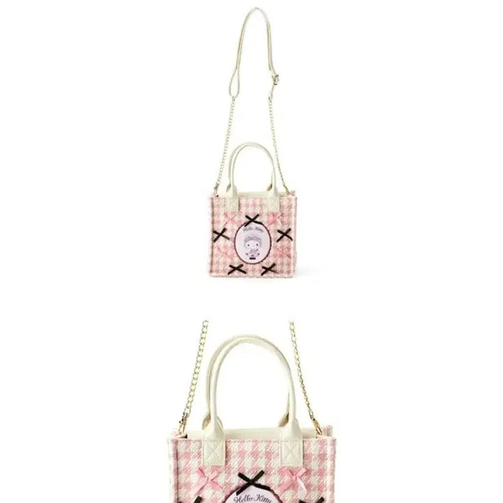 [BUNJANG] Sanrio Yume Ribbon Series Tote &amp; Cross Bag / 키티 유메리본시리즈 토트&amp;크로스