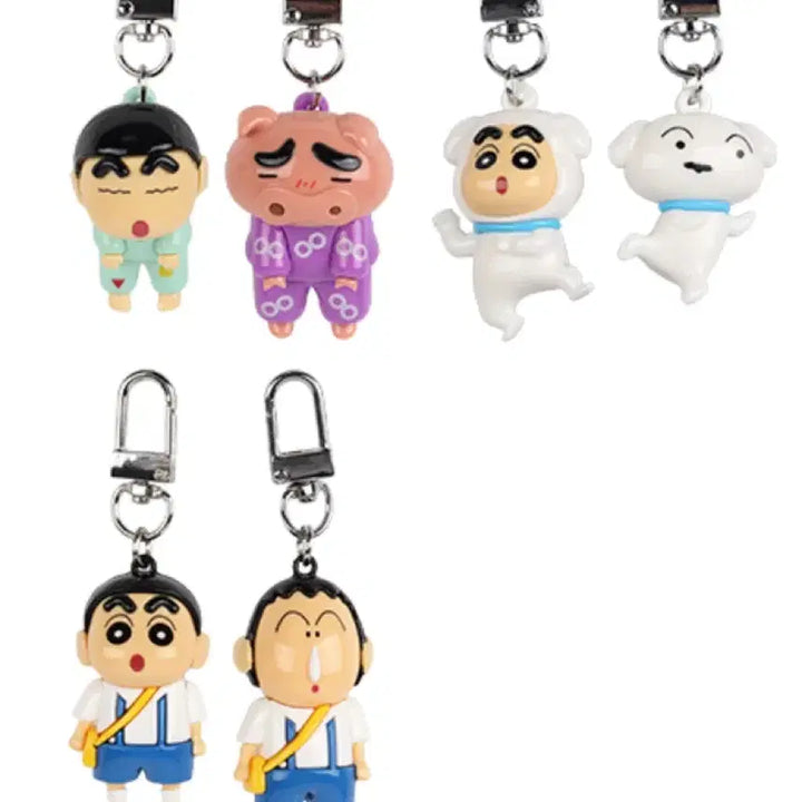[BUNJANG] Crayon Shin-chan Magnet Keyring / 짱구 마그넷 짝꿍 피규어 열쇠고리 가방고리 키링
