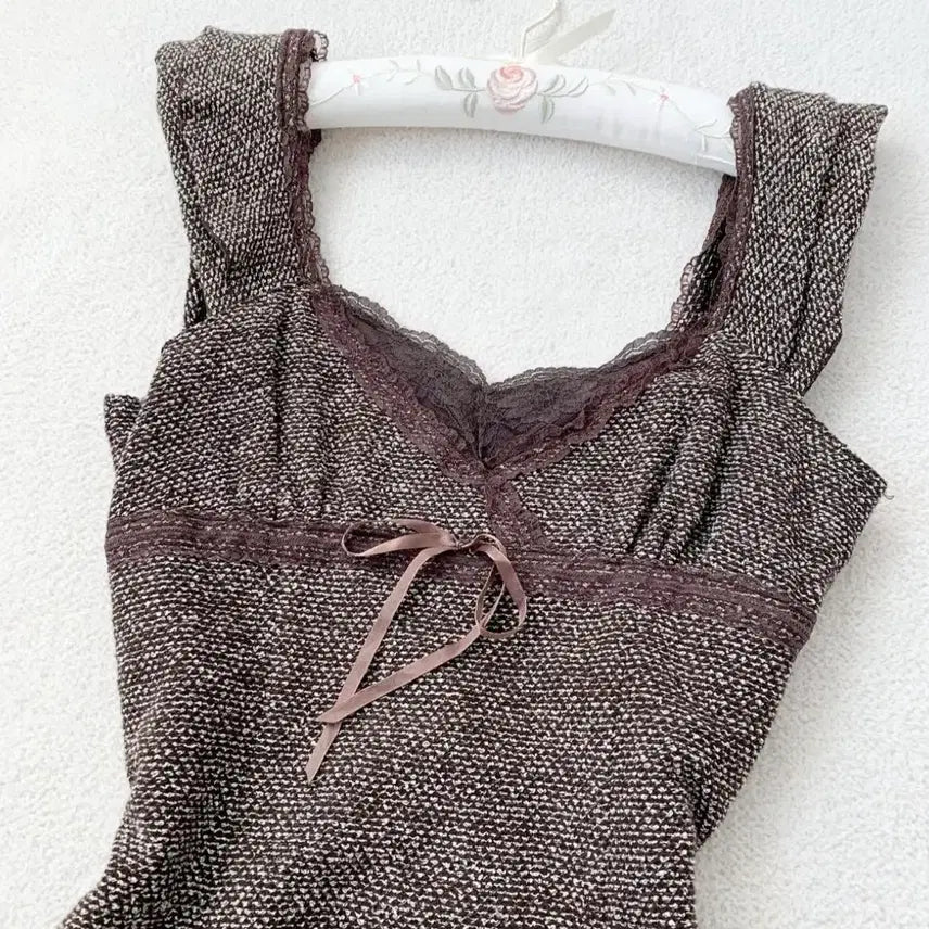 [BUNJANG] Owol Vintage Dress / 초코 트위드 우아 ops 원피스 오월 빈티지