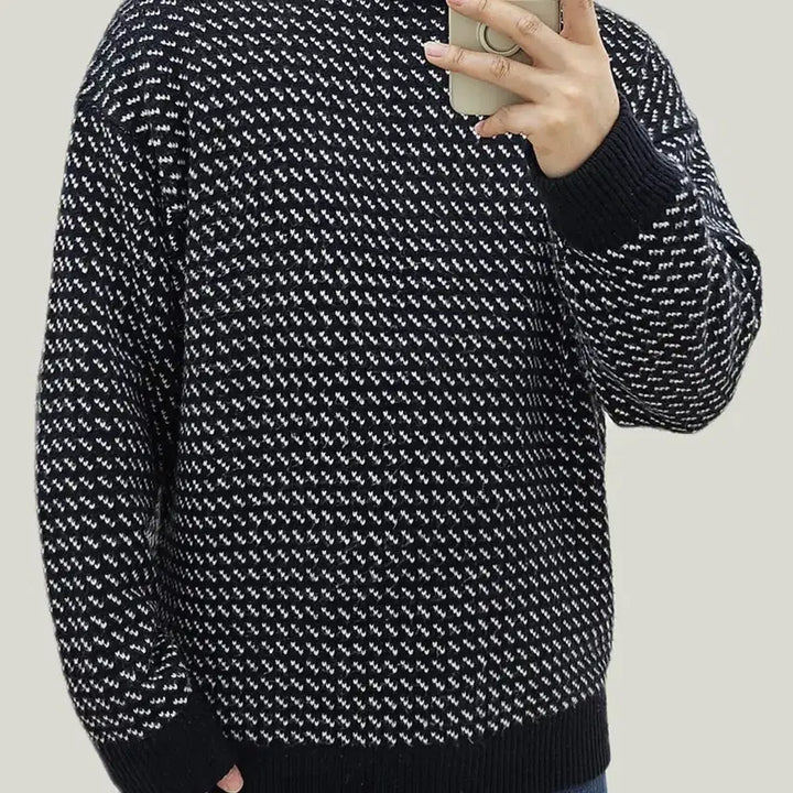 [BUNJANG] MACOBER Freaks Store Birdseye Knit Pullover Sweater / MACOBER 프릭스스토어&마코버 별주 버드아이 니트풀오버스웨터F~105