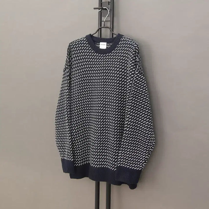 [BUNJANG] MACOBER Freaks Store Birdseye Knit Pullover Sweater / MACOBER 프릭스스토어&마코버 별주 버드아이 니트풀오버스웨터F~105