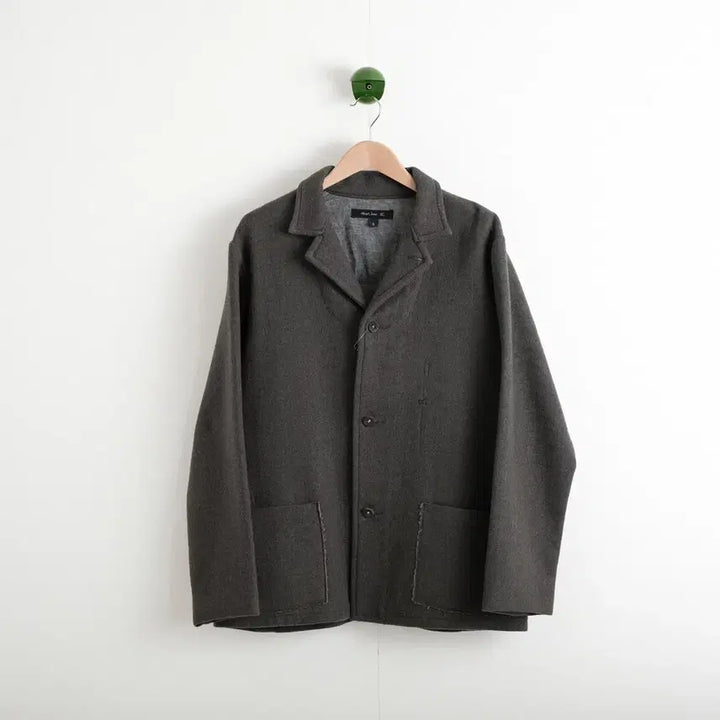 [BUNJANG] 45RPM Leather Button Wool Jacket / 45rpm 레더 버튼 울 자켓 5(105)사이즈