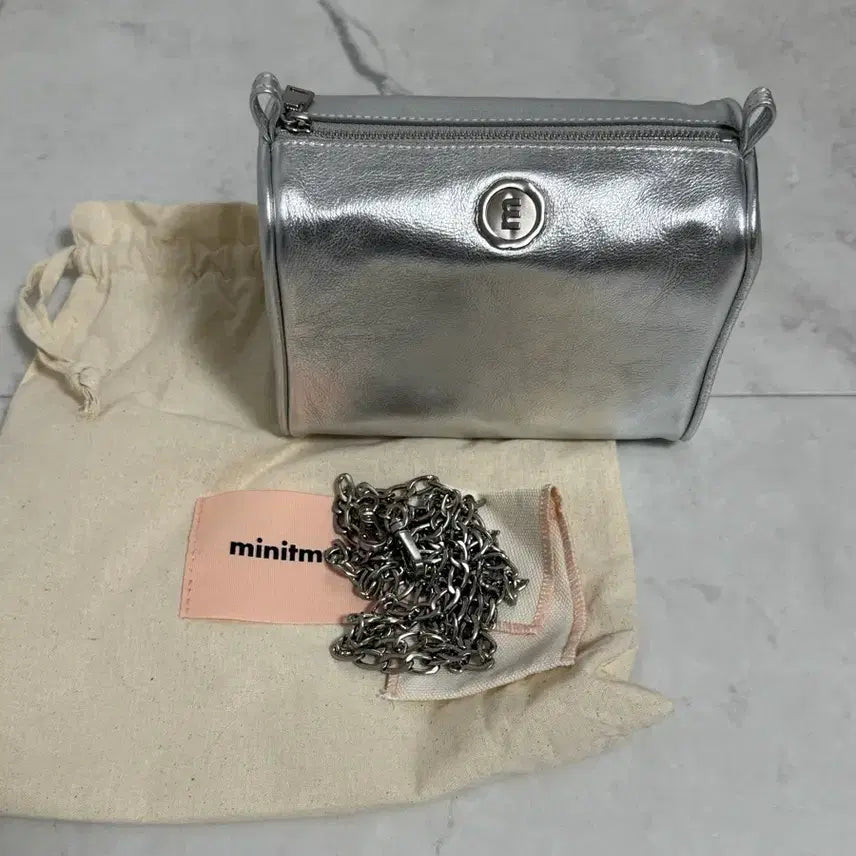 [BUNJANG] Minitmute Brett Mini Silver Bag / 미닛뮤트 브렛 미니 실버