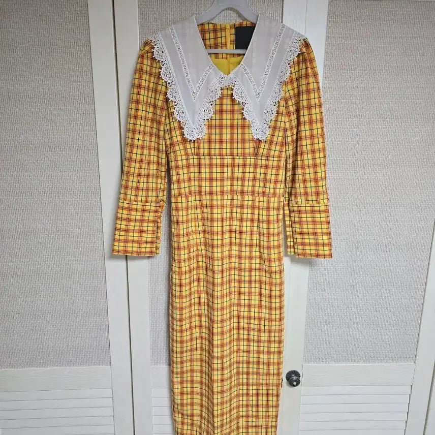 [BUNJANG] DINT Check Collar Dress / 딘트 DINT 체크 카라원피스