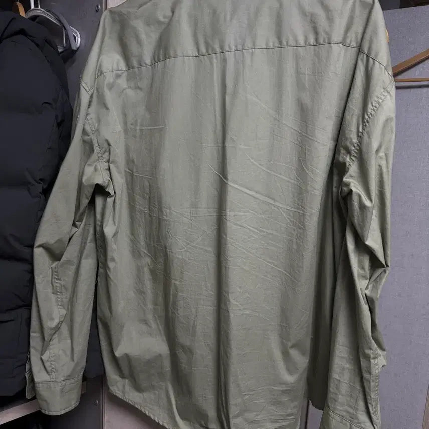 [BUNJANG] Stands Flow Cotton Shirt - Khaki 2XL / 스탠즈 플로우 코튼 셔츠 카키 2XL