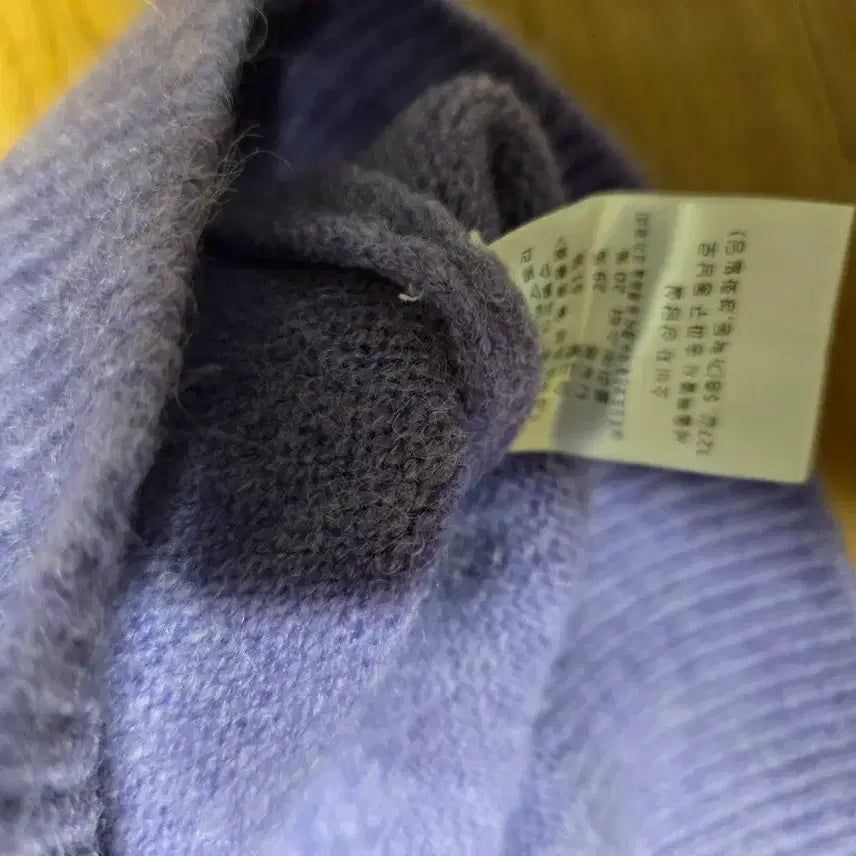 [BUNJANG] Generic Purple Bear Knit Top / 여성  퍼플 곰돌이 니트티