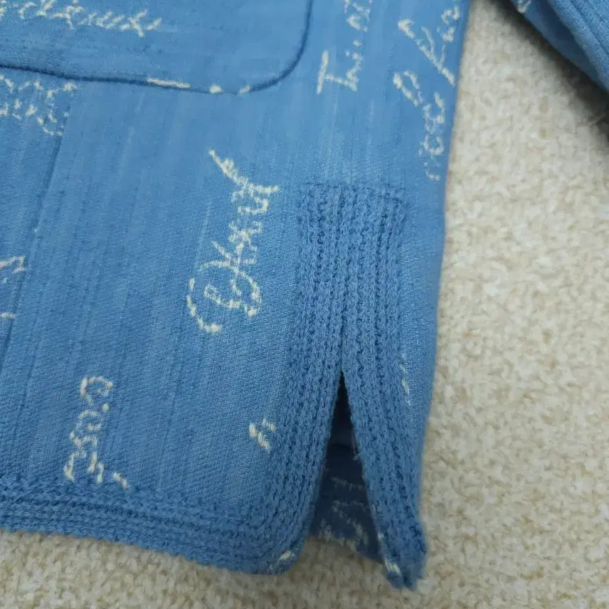 [BUNJANG] DEWL Lettering Blue Tweed Jacket / (55)DEWL 듀엘 여성 자켓 레터링 블루 트위드 긴팔 봄하객룩