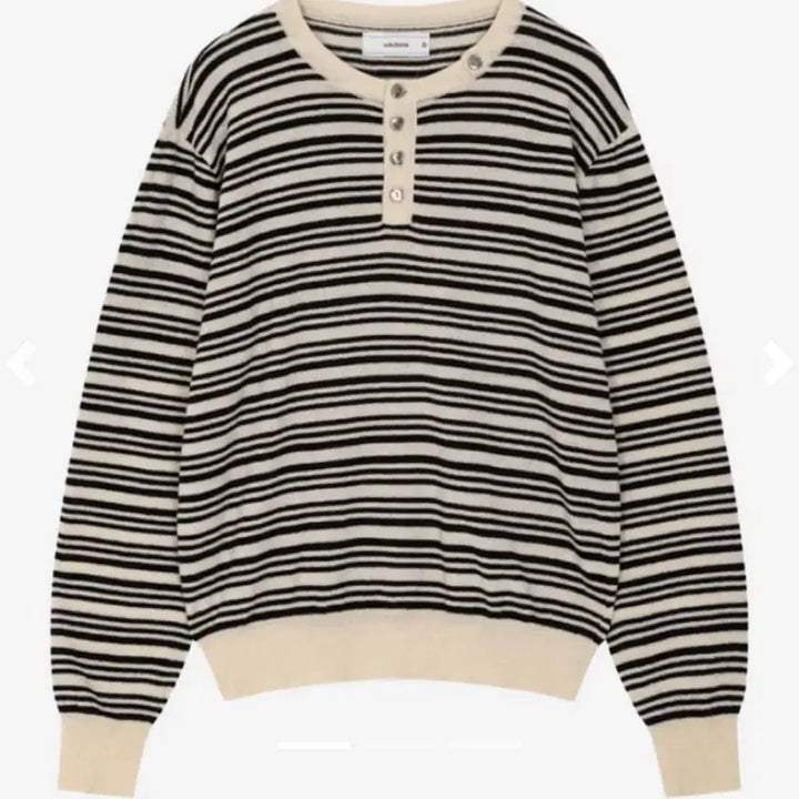 [BUNJANG] WAYV Henly Neck Knit / 웨이비니스 스트라이프 헨리넥 니트 1