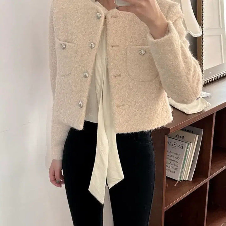 [BUNJANG] Tweed Jacket - Light Beige / 트위드자켓-라이트베이지