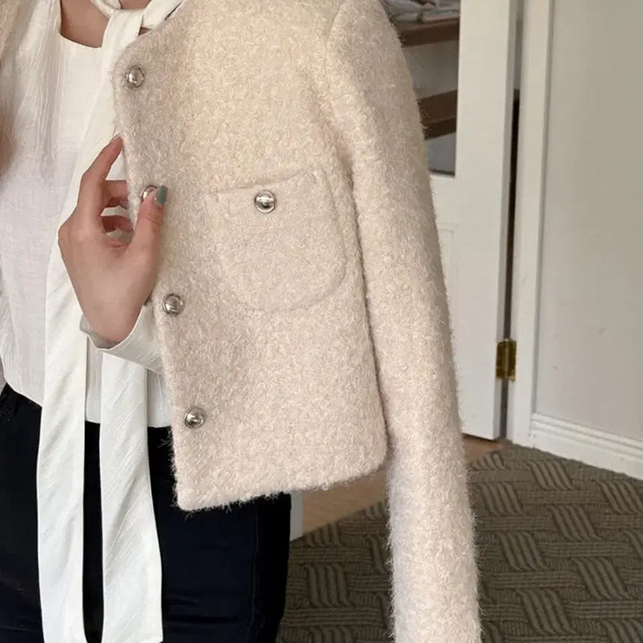 [BUNJANG] Tweed Jacket - Light Beige / 트위드자켓-라이트베이지