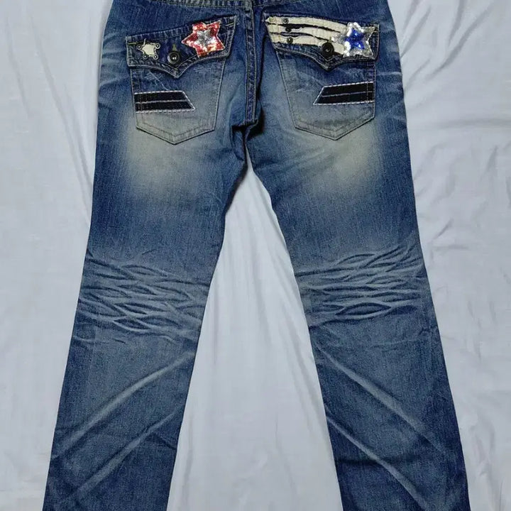 [BUNJANG] Lolita Jeans Sequin Star Applique Denim / [XS] 로리타 진(Lolita Jeans) 시퀸 스타 와펜 데님