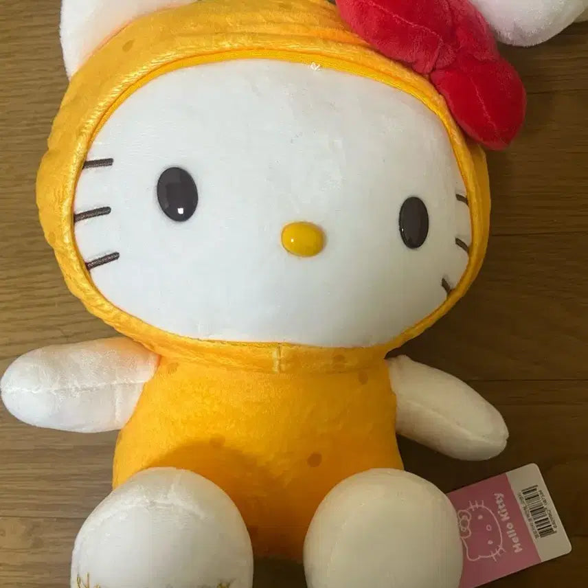 [BUNJANG] Hello Kitty Orange Sunflower Plush Doll Set / 헬로키티 봉제인형 2개 일괄 오렌지 해바라기 (택있음) 롱다리 태닝