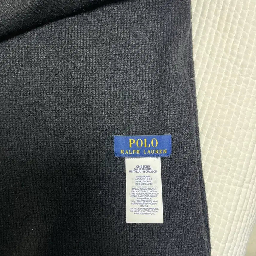 [BUNJANG] Polo Ralph Lauren Bear Embroidered Scarf / 폴로 곰돌이 목도리