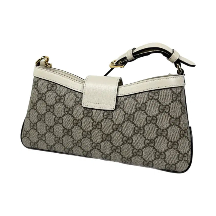 [BUNJANG] Gucci Padlock Small Chain Shoulder Bag White Leather / [정품] 구찌 패들락 스몰 체인 숄더백 화이트 811705