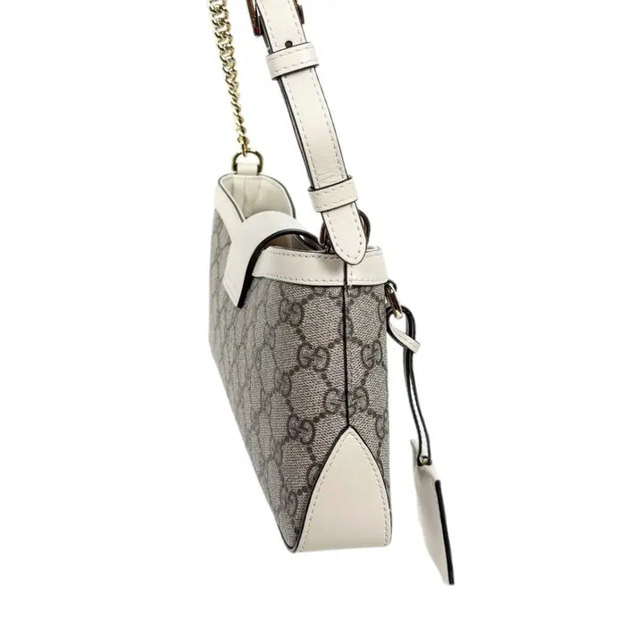 [BUNJANG] Gucci Padlock Small Chain Shoulder Bag White Leather / [정품] 구찌 패들락 스몰 체인 숄더백 화이트 811705